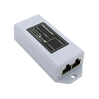1 2 Port, POE Extender 100Mbps IEEE 802.3 Af/V Štandardných 48V Extender Pre NVR IP Kamera POE Rozšíriť 100 Metrov Pre POE Rozsah