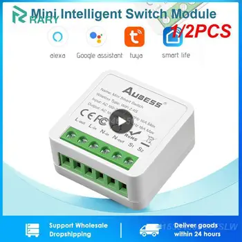 1/2KS Tuya 16A Mini Wifi Smart Switch Svetlo 220V Podporuje 2 Spôsob Načasovanie Control Automation Modul APLIKÁCIE Pre Alexa Domov