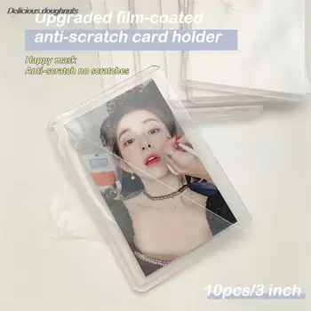 10PCS kórejský Štýl Idol Photocard Rukávy Jasné, Anti-scratch Plastové Zbierať Držiteľ Goo Kartu Nastaviť Transparentné Zahustiť Kryt