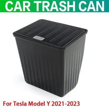 1pc Matte Black Stlačte Typ Auta Zadné Koša Interiéru Vozidla Úložný Box pre Tesla Model Y 2021-2023