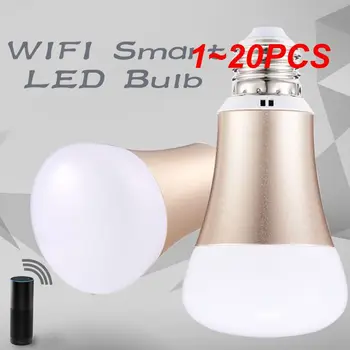 1~20PCS Wifi Smart Žiarovku 5w Ovládanie Hlasom E27 Stmievateľné Načasovanie Ovládanie Inteligentných Domov Osvetlenie Led Žiarovka