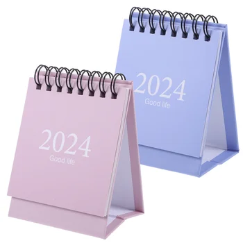 2 ks Malý Stôl Kalendárneho Mesiaca, Kalendár Stolný Kalendár 2024 Nový Rok Plán Kalendár pre Office