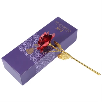 24K zlatou Fóliou Umelý Kvet Ruže, Kvety So stojanom Valentína, Deň matiek, Deň Romantický Darček Pre Domáce Stôl Dekorácie