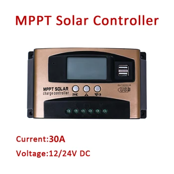 30A Solárne MMPP Radič LCD Displeji Solárneho Systému 12V 24V DC Nabíjačky Batérií Off Grid Pre Regulátor Domáce Spotrebiče
