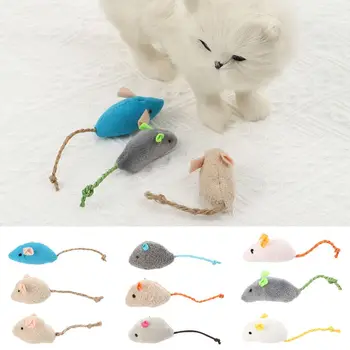 3ks/veľa Netoxické Zábavné Prírodné Catnip Čistenie Zubov Mačka Hrať Hračky Falošné Myši Pet Interaktívny Nástroj Simulácie Myší