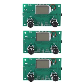 3X FM Rádio Prijímač, Modul 87-108Mhz Frekvencia Modulácie Stereo Príjem Doska S LCD Digitálny Displej 3-5V DSP PLL