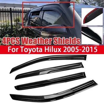 4PCS Auto Bočné Okno Deflektor Slnko, Dážď Počasie Štít pre Toyota Hilux 2005-2015