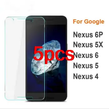 5 KS Jasné Bezpečnosti tenká 0,3 MM 2.5 D Tvrdeného Skla Screen Protector Pre LG Google Nexus 4 5 5X 6P Ochranný Film Stráže Sklo
