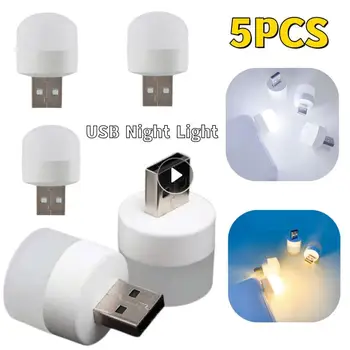 5 ks USB LED Plug Lampa 1W Super Svetlé Ochrana Očí USB Knihy Svetlo Počítač Mobilné energetické Nabíjanie USB LED Nočné Svetlo