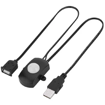 5A DC5-24V Mini USB PIR Infračervený Senzor Pohybu, Detektor Automatické Prepínanie pre LED Svetelné Pásy Intelligent Sensing(Black)