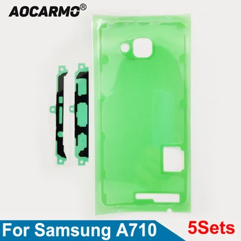 5Sets/Veľa Pre Samsung Galaxy A710 A710F A7 (2016) Predný LCD Displej Priľnavé Zadné Dvere Kryt Batérie Nálepky Lepidlo Pásky