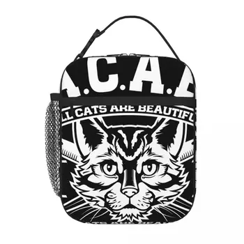 Acab Všetky Mačky Sú Krásne Obed Tote Lunchbox Izolované Tašky detské Jedlo Taška