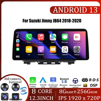 Android 13 12.3 Palca Na Suzuki Jimny JB64 2018-2020 Multimediálne Video Prehrávač, autorádio Stereo GPS Navigácie Mapa 8+128G Carplay