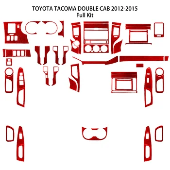 Auto Konzoly Rádio Odvzdušňovací Okno Zdvíhacie Panelu Z Uhlíkových Vlákien Červená Nálepka Pre Toyota Tacoma 2012-2015 Interiérové Doplnky