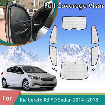 Auto Plné Pokrytie Slnečník Pre Kia Cerato Forte K3 YD Sedan 2014~2018 UV Ochranu Auto Príslušenstvo Okno Orezania 2013 2015 2016