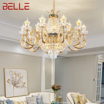 BELLE Európskej Závesný Luster Luxusné Crystal LED Prívesok Lampa Moderného pre Domáce Obývacia Jedáleň, Spálňa Decor