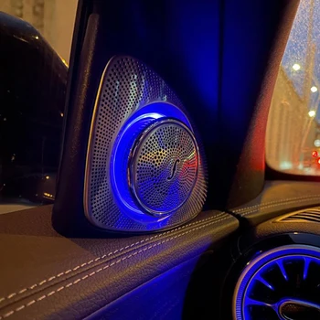 Car Audio 3D Rotácie ý v ýškov ý Reproduktor Dekorácie Pre Mercedes Benz W205 C Triedy Predné Dvere Reproduktor, LED Osvetlenia Okolitého prostredia 3/12/64 Farby