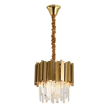 Chróm/Zlato Kuchyňa Osvetlenie Led Lustre Pre Spálňa Jedáleň Luxusné Foyer Luster K9 Crystal Malé Okrúhle Visí Lampa