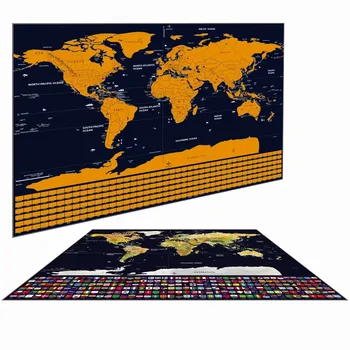 Deluxe Cestovné Stieracie Mapy ako Darček, Tvorivé DIY Svet Mapy S Vlajkami, ideálny na odiv, kde ste boli cestovanie