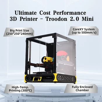 FORMBOT Troodon 2.0 250 MM 3D Tlačiareň s Vysokou Presnosťou Rýchly Tlač Nový Design Direct Drive Vytláčacie Stroje