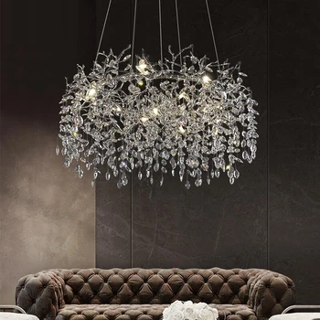 Francúzsky luxus, obývacia izba luster hotel pobočky crystal LED osvetlenie villa kreatívny dizajn svetlá Zlato/Striebro