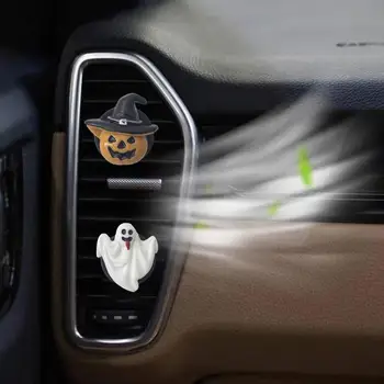 Halloween auto difúzor prieduch klipy 6pcs živice z Vtipné Auto Výzdoba Interiéru Cute Halloween Tému Zásuvky Klip auto príslušenstvo