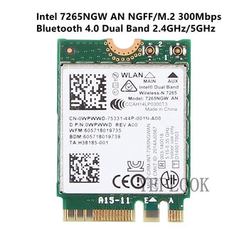 Intel Pôvodnej Karty Wifi, Wireless-N 7265 7265AN 7265NGW JE NGFF M. 2 Dual Band 2.4 G/5 ghz pripojenie 802.11 a/g/n 300Mbps Wifi +BT4.0