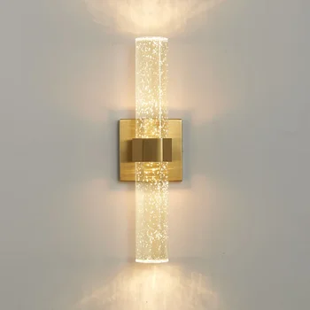 Jednoduché, Moderné Nástenné Svietidlo Crystal Zlaté Svetlo Luxus Pre Spálne, Nočné Lampy, Schodisko, Chodby Obývacia izba Pozadí Nástenné LED Svietidlo