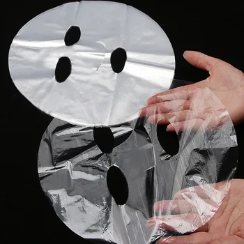 Jednorazové Tvár Plastové Fólie Plnú Tvár Cleaner Maska na Krku Nálepky Papier Transparentný, PE Masky Zábal Tváre Krásu, Zdravý Nástroj