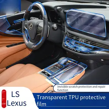 Kompatibilné S Lexus 22 LS500h Ochrana Interiéru TPU stredovej Konzoly Navigačnej Obrazovke Transparentné Fólie