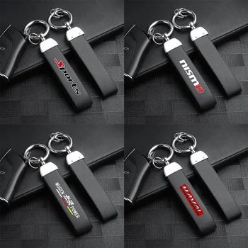 Kožené Auto Logo Keychain Tlačidlo Krúžky Kľúča Držiteľa Auto Príslušenstvo Pre SAAB 9-3 9-5 93 9000 900 9-7 600 99 9-X 97X Turbo-X Monster