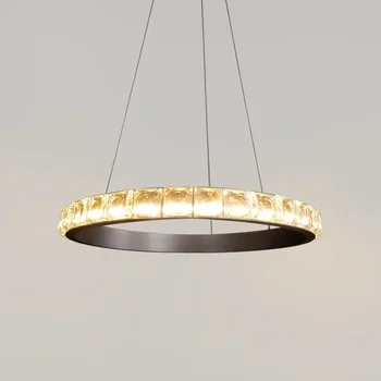 LED Luxusné Mramorové Zlaté Čierna Lesk Visí Lampa Luster Osvetlenie Pozastavenie Svietidlo Lampen Pre Obývacia Izba