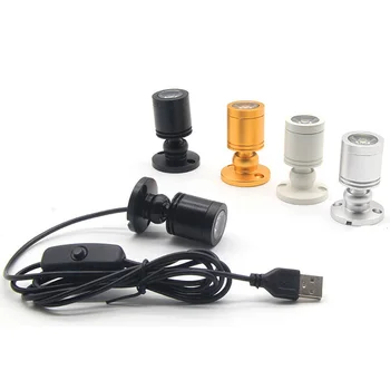 Led USB Reflektor, 3W DC5V Šperky Kabinetu Predviesť Počítadlo Lampa Povrchovú montáž Stropu Mini Spot Light USB 5V Rozhranie