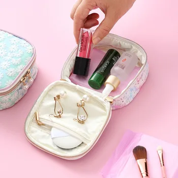 Make-up taška tvoria Organizátor Cestovná Kozmetická Taška Hygienické Obrúsok Vak Mini Rúž Skladovanie Prípade Toaletná Krásu Šperkov Taška