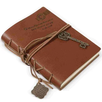 Malý Poznámkový Blok Pu Krytu Notebooku Vintage Prázdne Vestník Cestovné Vestník Denník Do Zoznamu Poznámkový Blok ( Káva )