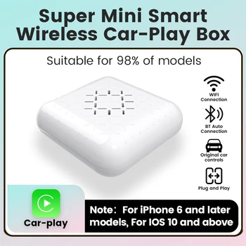 Mini AI BOX Bezdrôtový Carplay Aktivátor Smart Adapter Pre Toyota Audi Mercedes-Benz VW Volkswagen Siri Spotify Waze BT, GPS, WIFI,