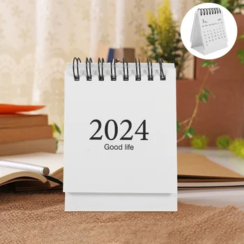 Miniatúrne Stolový Kalendár Stolový 2024 Stolný Kalendár Prenosný Mini Stolný Kalendár Jednoduchý Štýl Kalendár