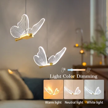 Motýľ Luster LED Stropné Prívesok Svetlo Závesné Svietidlá Pre Domácnosti, Nočné Jedáleň, Obývacia Izba Svietidlo Dekor Vnútorné Osvetlenie
