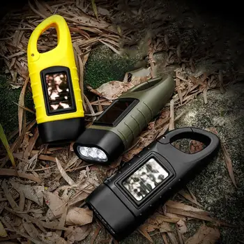 Nabíjateľná Nepremokavé Solárny Ručne Kľukou Baterka Núdzové Svetlo pre Outdoor Camping camping Shake baterku