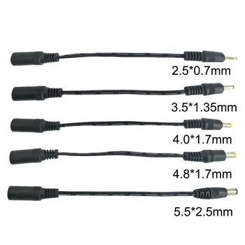Napájací Kábel 5.5x2.1 mm DC Žena do Konektora Napájania DC Muž Zapojte Kábel 5.5*2,5 mm 3,5 x 1.35 mm 4.0*1.7 mm 2.5 4.8 0.7 Rozšírenie Konektor