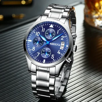 NIBOSI 2024 Pánske Hodinky Top Značky Luxusných Obchodných Muži Hodinky Chronograf Muž Hodiny Mužov náramkové hodinky Quartz Relogio Masculino