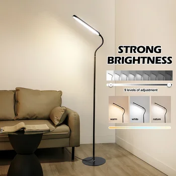 Nordic Jednoduché LED Poschodí Lampa Plynulou Stmievanie 3 Farby Svetla Stáleho Svetla Studená/Teplá Biela Spálňa Štúdia Stojaca Lampa