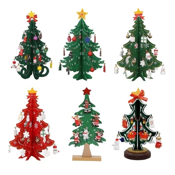 Nádherné Drevené Vianočný Strom Ornament Slávnostné A0KF