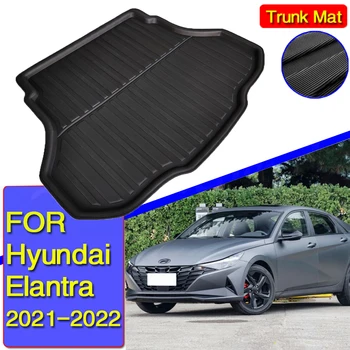 Nákladný Parník Špecializované batožinového priestoru Rohože Trvanlivé Nepremokavé Koberec Auto Príslušenstvo Interiérové Detaily Na Hyundai ELANTRA 2021 2022