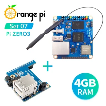Orange Pi Nulu 3 4GB+Rozhranie Rozšírenie Rady, Orange Pi Zero3 DDR4 Allwinner H618 WiFi, Bluetooth, Mini PC Jednom palubný Počítač