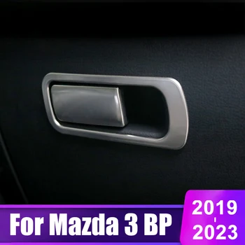 Pre Mazda 3 BP 2019 2020 2021 2022 2023 Nehrdzavejúcej Ocele Auto Úložný Box Co-pilot Rukoväť Miska Kryt Výbava Nálepky Príslušenstvo