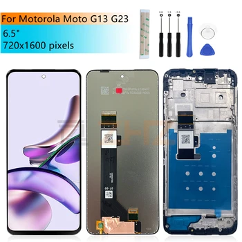 Pre Motorola Moto G13 LCD Displej Dotykový Displej Digitalizátorom. Montáž Na Moto G23 Displej Nahradenie Opravu Časti 6.5