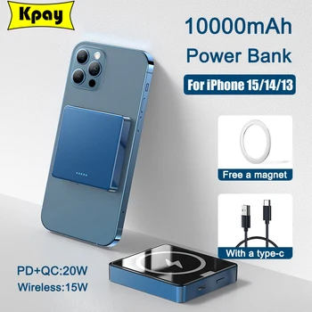Prenosný Mini 10000mAh Macsafe Power Bank Pomocné Batérie Magnetický Bezdrôtový Powerbank Pre iPhone 13 14 Xiao Externé Nabíjačky