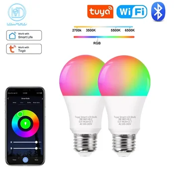 RGB LED Smart Žiarovky A19 E26/E27 9W 15W WiFi a BLE 5.0 Alexa Hlasové Ovládanie Farba Stmievateľné Smart Home Osvetlenie