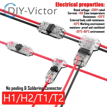 Rýchlo Zásuvné Drôtu Konektor 2Pin Spájať Elektrický Kábel Krimpovacie Svorky Pre Vodiče Vedenia LED Auto Konektory 22-20AWG